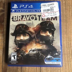 Bravo Team PlayStation VR For PlayStation 4 PS4 Shooter Very Good 8E